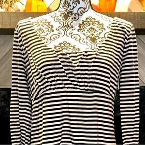 Y2K Striped Size L Striped New York & Company Top